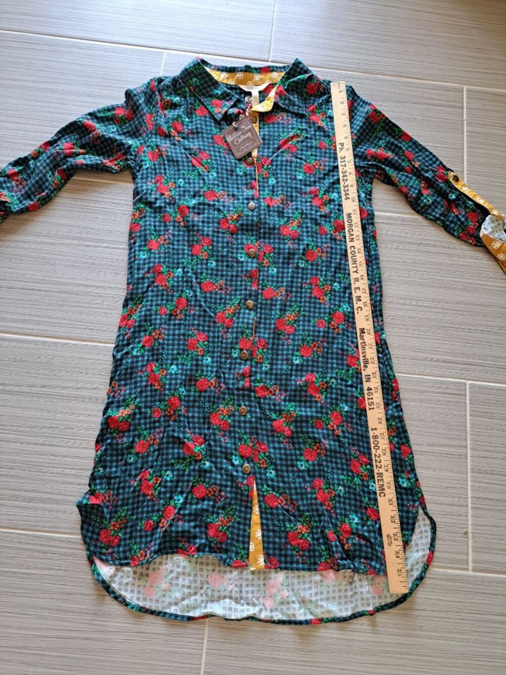 NEW Matilda Jane Choose Your Path Fa La La Button Down Dress Womens XS READ - Picture 12 of 12